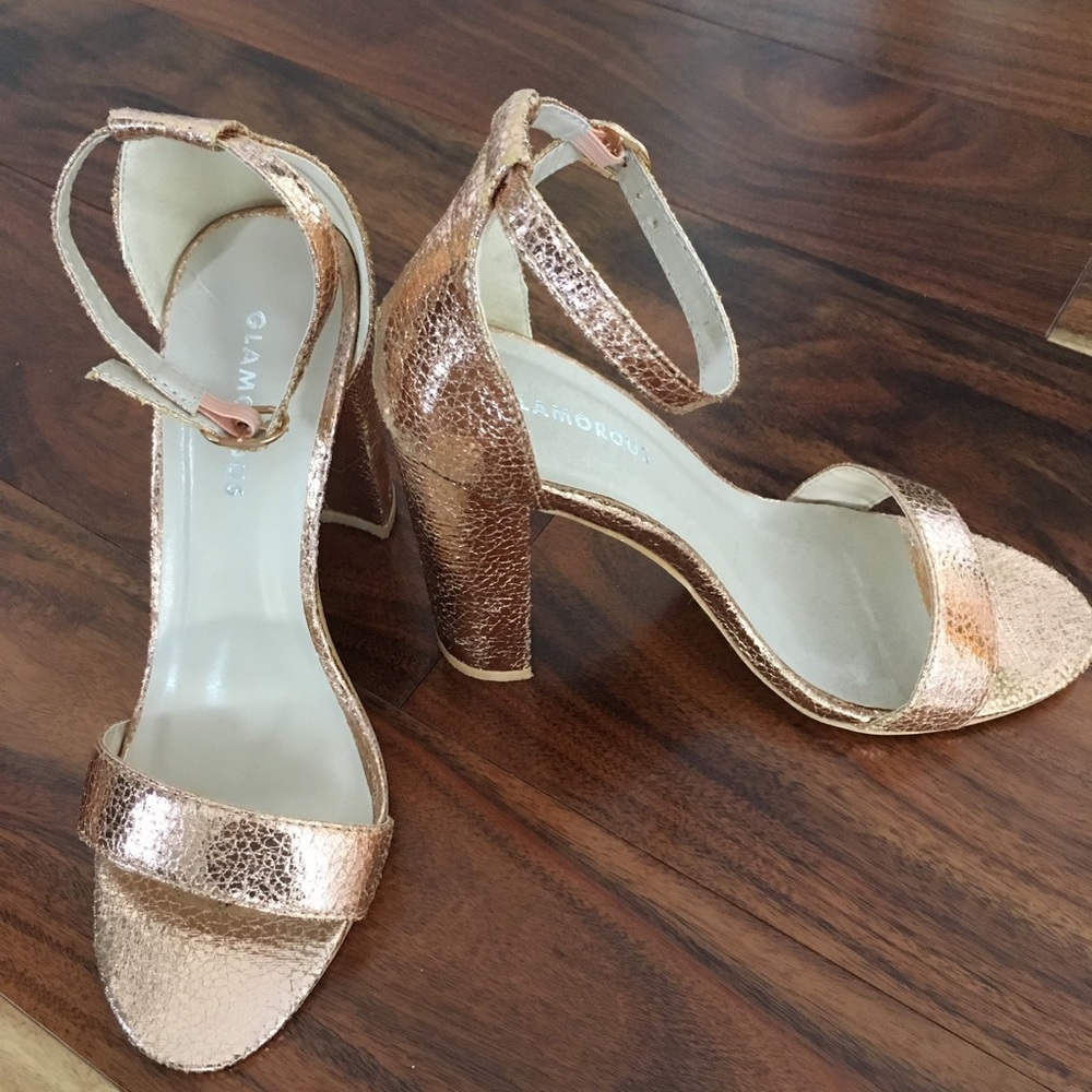 Gorgeous rose gold heels